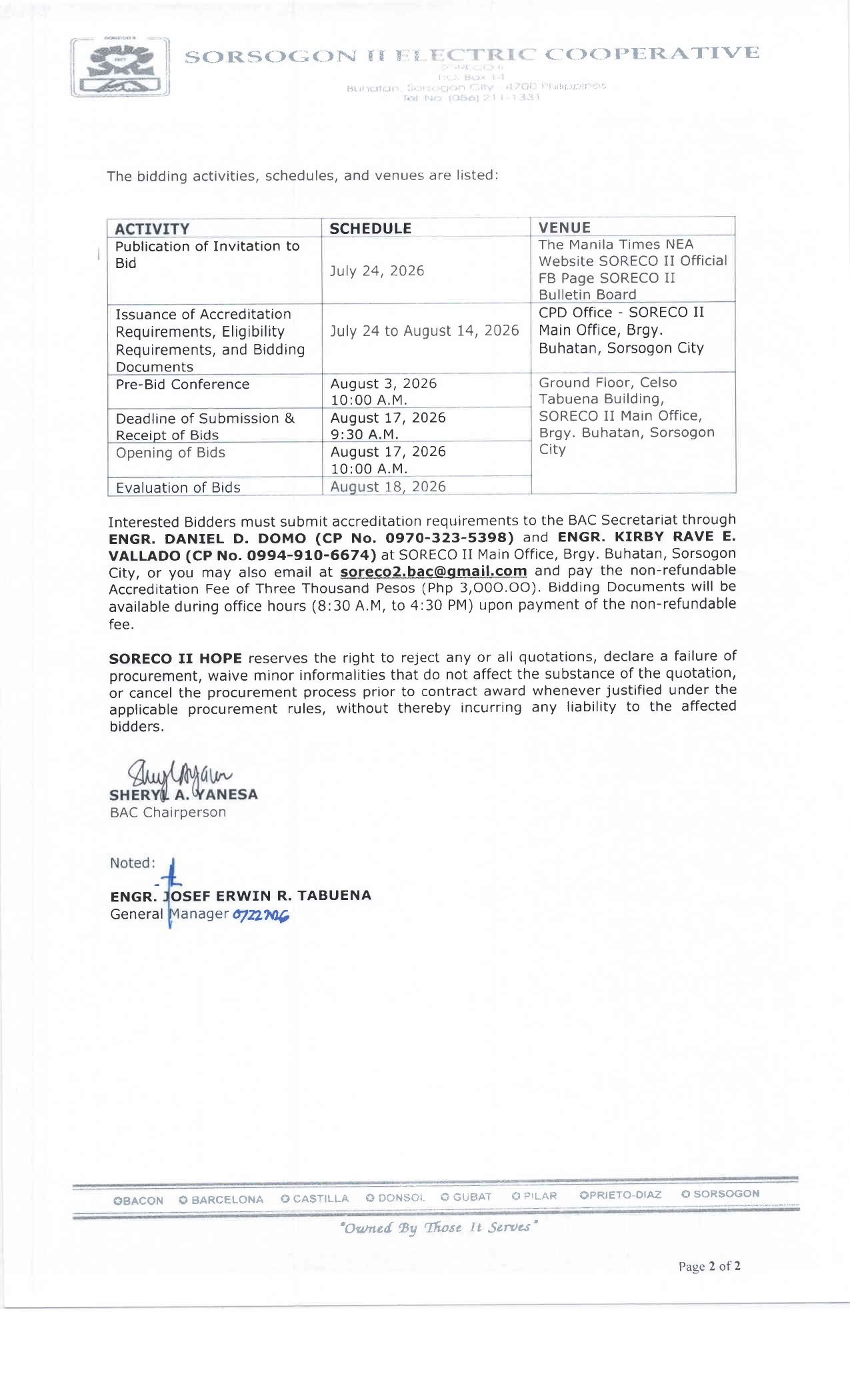 Bulletin
