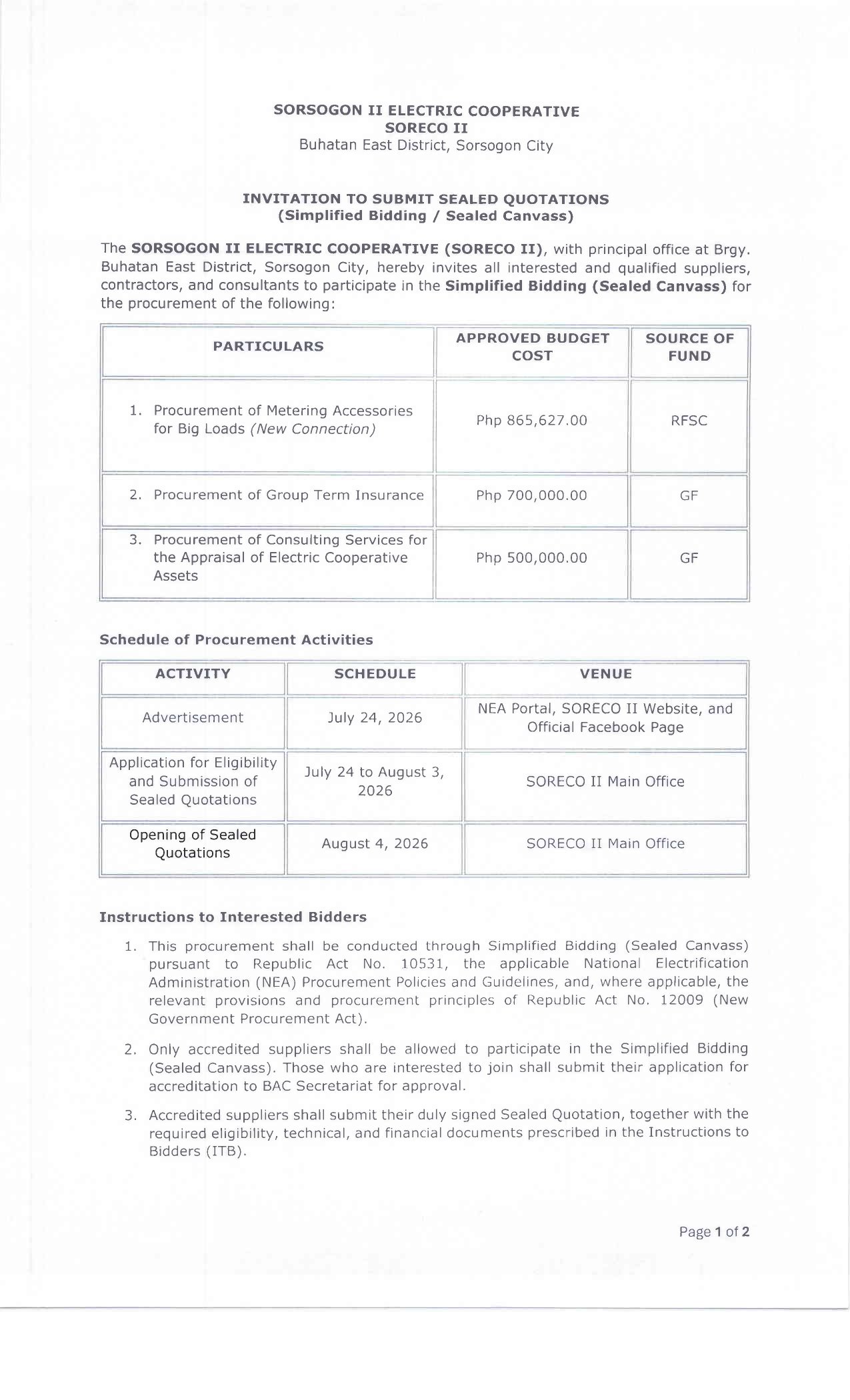 Bulletin